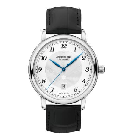 The black leather strap makes the watch more gentle and elegant.